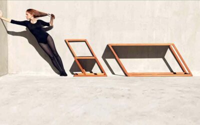 Il particolare design dei mobili inclinati di XYZ Architecture