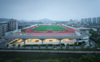 Il campo sportivo indoor Hexi all'Università di Shaoxing