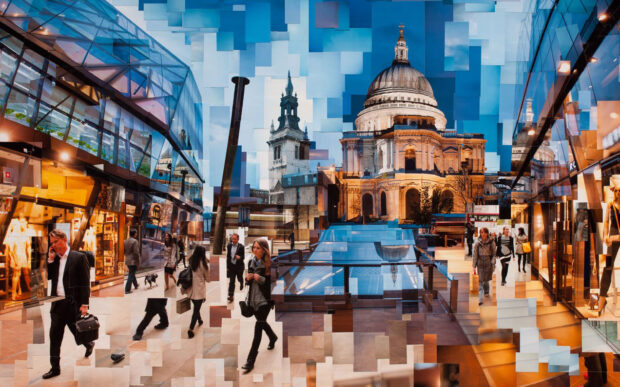 I collage urbani di Adrian Brannan